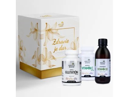 <img src="obrázok.jpg" alt="Darčekový balíček IMUNITA (Lipo D3, Glutatión kapsuly, C 1.000 mg kapsuly) Adelle Davis">